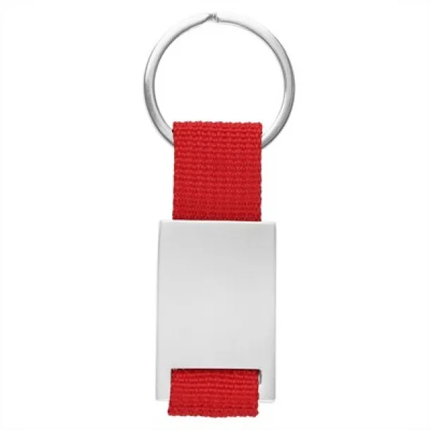  Keyring with metal badge red