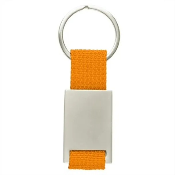  Keyring with metal badge orange