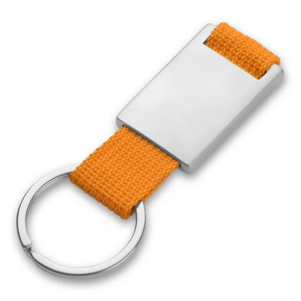  Keyring with metal badge orange