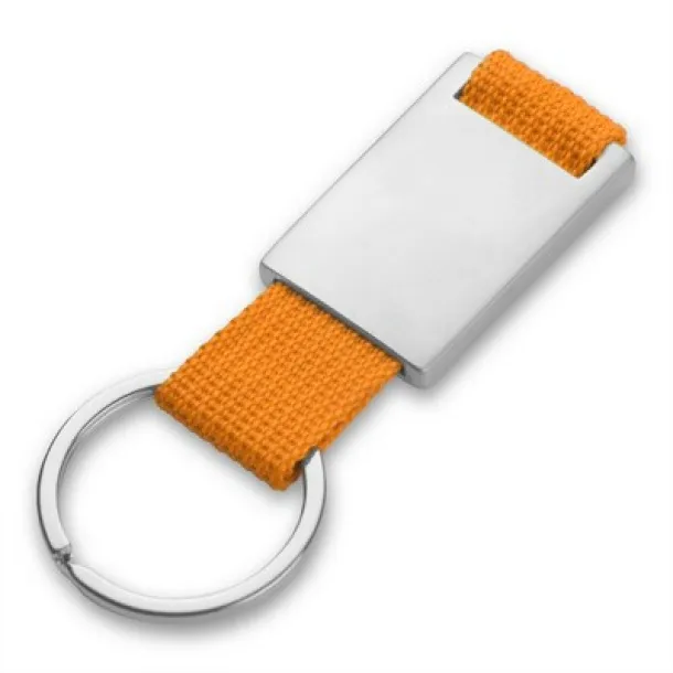  Keyring with metal badge orange