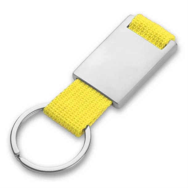  Keyring with metal badge yellow