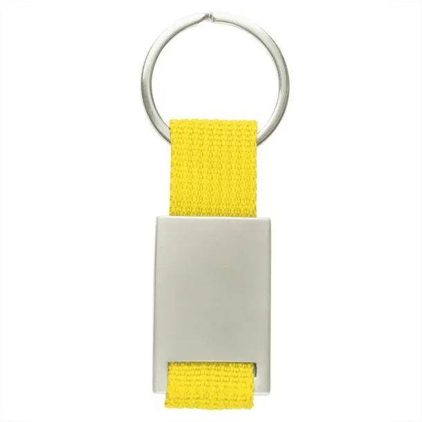  Keyring with metal badge yellow