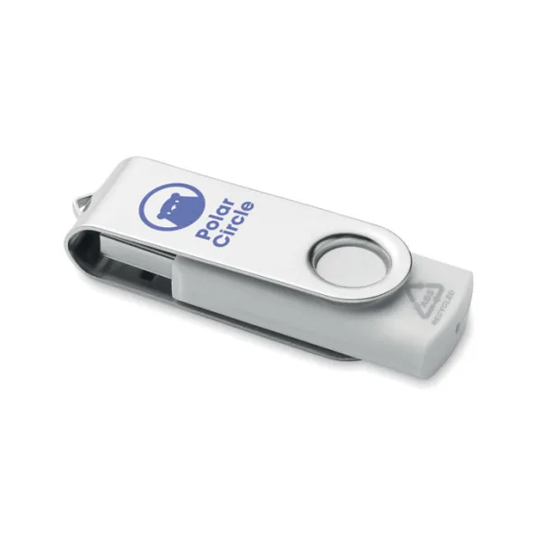 TECHMATE RABS USB od recikliranog ABS-a - 16 GB Bijela