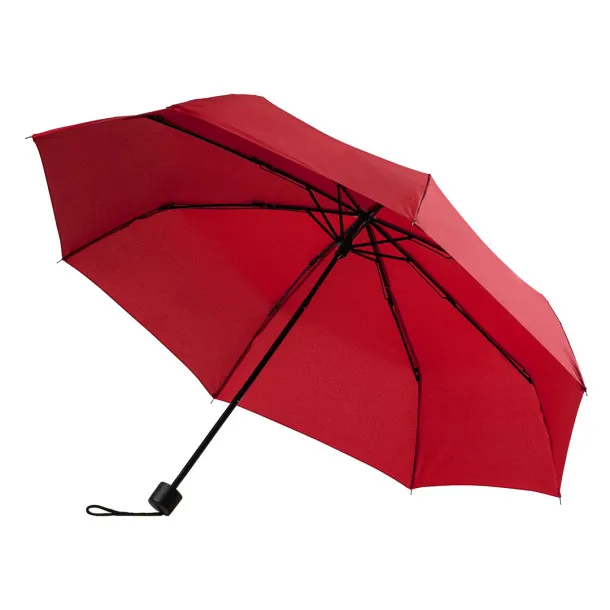 SUPER MINI BLACK Foldable umbrella, manual opening - CASTELLI Red