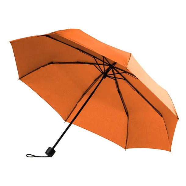 SUPER MINI BLACK Foldable umbrella, manual opening - CASTELLI Orange