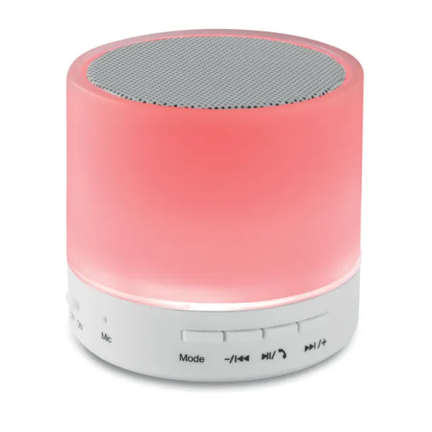 ROUND WHITE Round Bluetooth speaker LED White