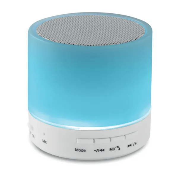 ROUND WHITE Round Bluetooth speaker LED White