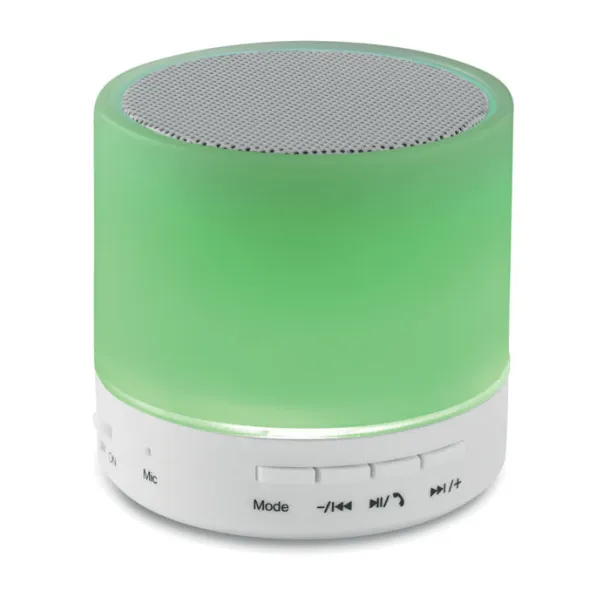 ROUND WHITE Round Bluetooth speaker LED White