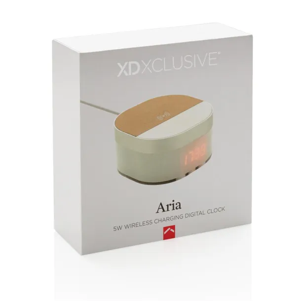  Aria 5W Wireless Charging Digital Clock - XD Xclusive White 