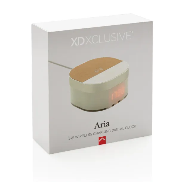  Aria 5W Wireless Charging Digital Clock - XD Xclusive White 