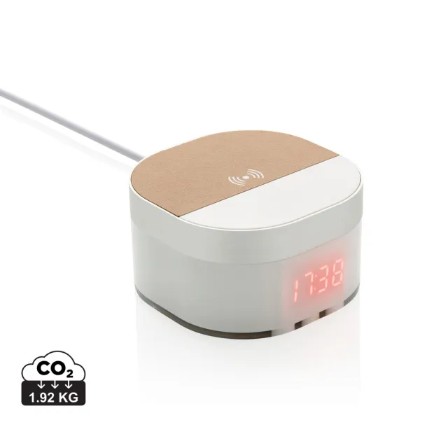  Aria 5W Wireless Charging Digital Clock - XD Xclusive White 