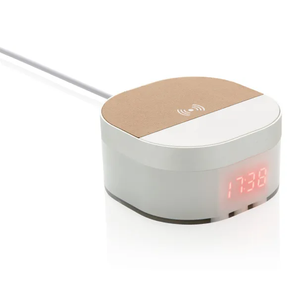  Aria 5W Wireless Charging Digital Clock - XD Xclusive White 