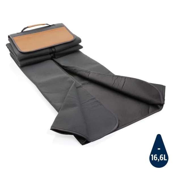  Impact AWARE™ RPET picnic blanket with PU cover - XD Collection Anthracite 