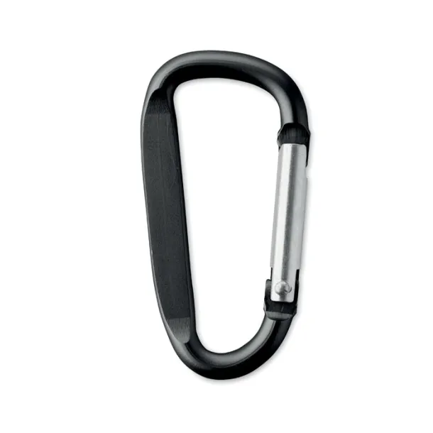 GANCHO Carabiner clip in aluminium. Black