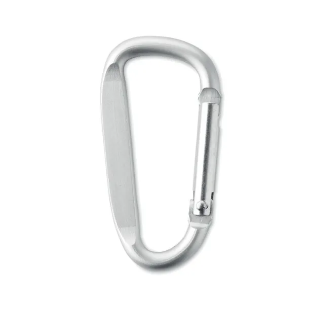 GANCHO Carabiner clip in aluminium. Matt Silver