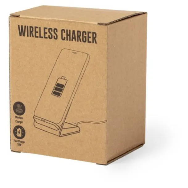  Wheat straw wireless charger 10W, phone stand neutral