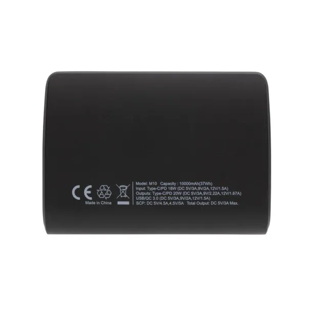  FlashCharge prijenosna baterija s brzim punjenjem od RCS rplastike, 10.000 mAh - XD Collection Crna 