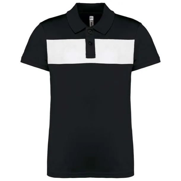  KIDS' SHORT SLEEVE POLO SHIRT - Proact Black White