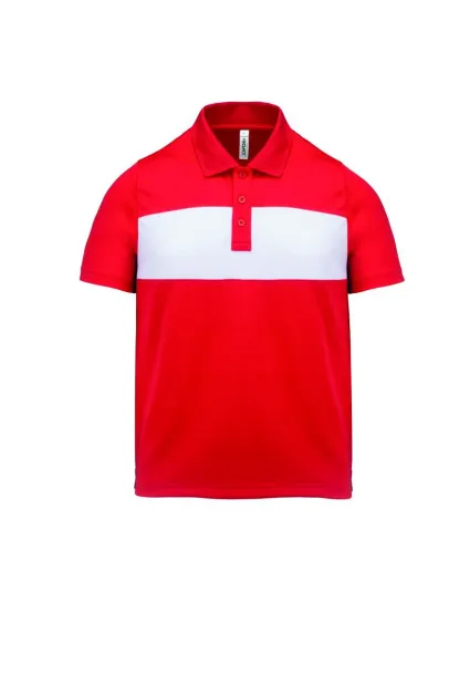  Dječja polo majica kratkih rukava - Proact Sporty Red Bijela