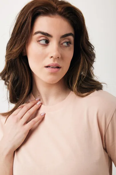 Iqoniq Teide unisex majica kratkih rukava od recikliranog pamuka - iqoniq peach nectar 