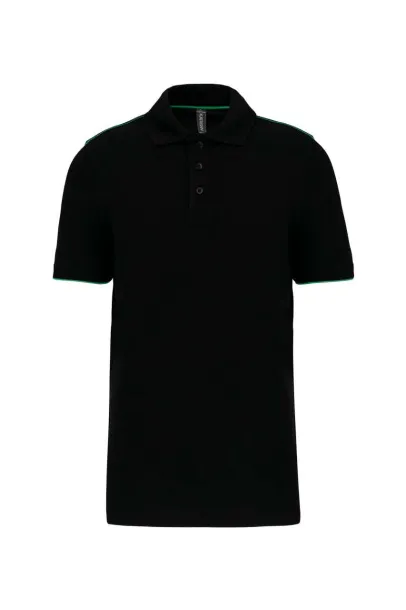  MEN'S SHORT-SLEEVED CONTRASTING DAYTODAY POLO SHIRT - Designed To Work Black Yellow