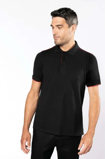  MEN'S SHORT-SLEEVED CONTRASTING DAYTODAY POLO SHIRT - Designed To Work Navy Vino