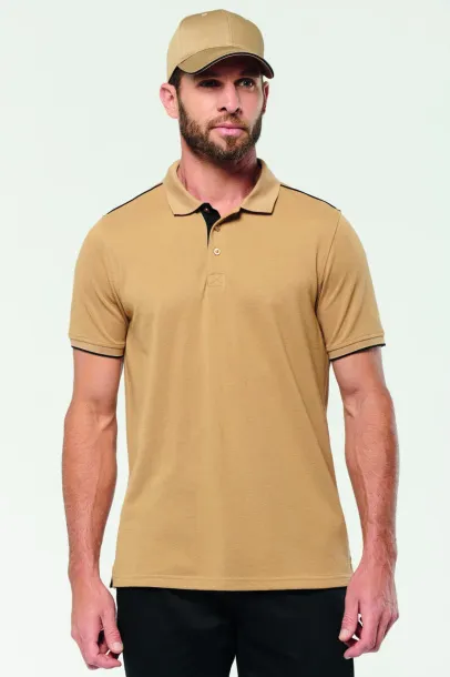  MEN'S SHORT-SLEEVED CONTRASTING DAYTODAY POLO SHIRT - Designed To Work Navy Vino