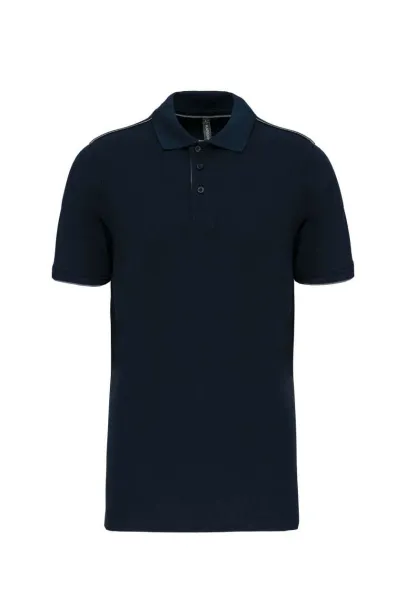  MEN'S SHORT-SLEEVED CONTRASTING DAYTODAY POLO SHIRT - Designed To Work Navy Vino