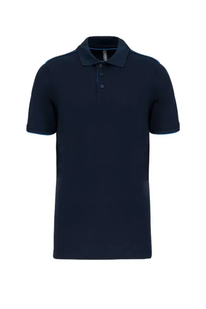  MEN'S SHORT-SLEEVED CONTRASTING DAYTODAY POLO SHIRT - Designed To Work Navy Vino