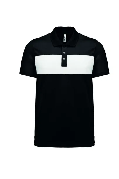  ADULT SHORT-SLEEVED POLO-SHIRT - Proact Black White