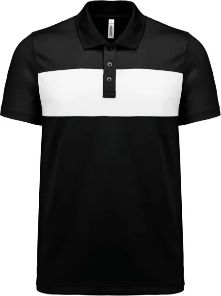  ADULT SHORT-SLEEVED POLO-SHIRT - Proact Black White