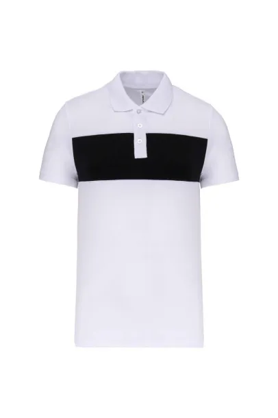  ADULT SHORT-SLEEVED POLO-SHIRT - Proact White Black