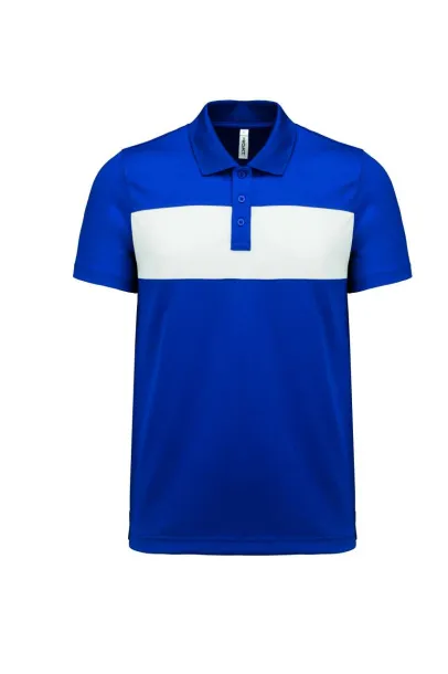  ADULT SHORT-SLEEVED POLO-SHIRT - Proact Sporty Royal Blue White