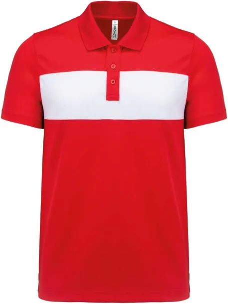  ADULT SHORT-SLEEVED POLO-SHIRT - Proact Sporty Red White