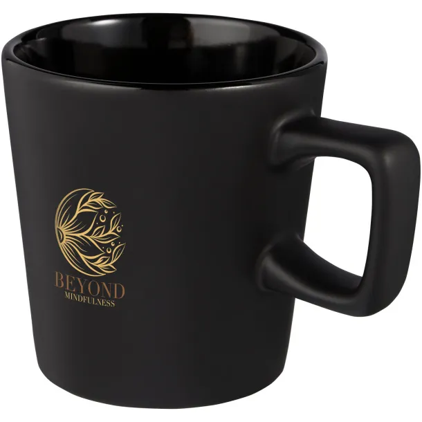 Ross 280 ml ceramic mug - Unbranded Solid black