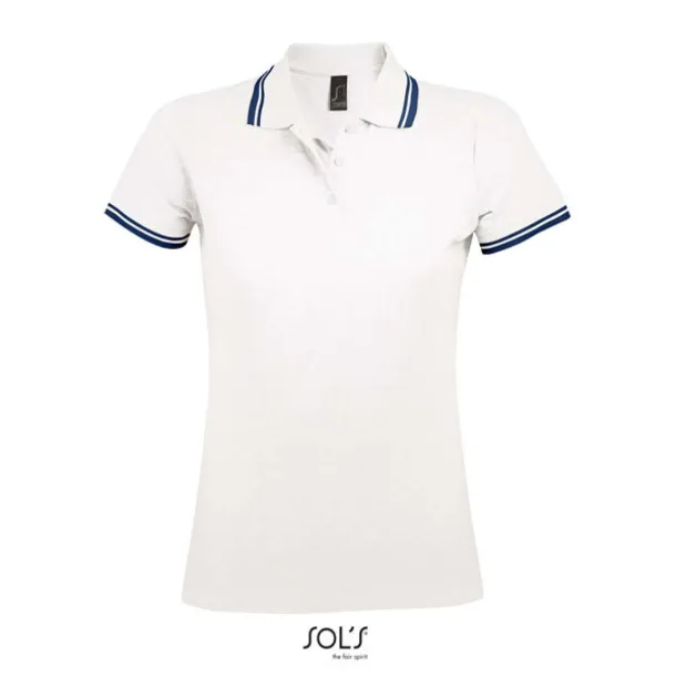 Pasadena WOMEN - POLO SHIRT - SOL'S White Navy