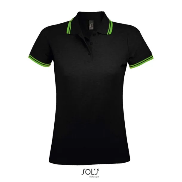 Pasadena WOMEN - POLO SHIRT - SOL'S Black Lime