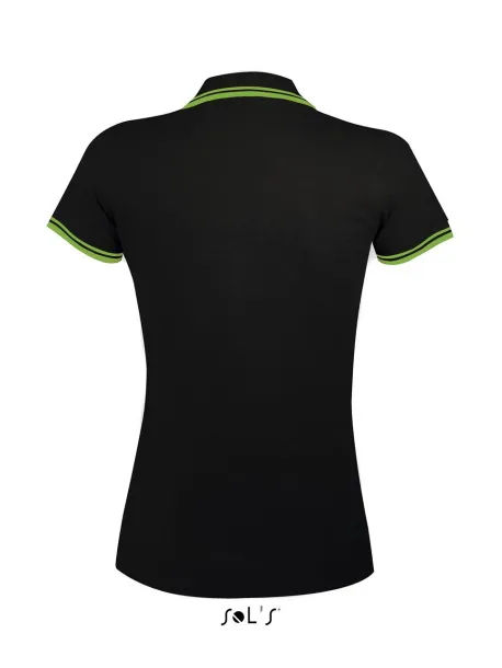 Pasadena WOMEN - POLO SHIRT - SOL'S Black Limeta