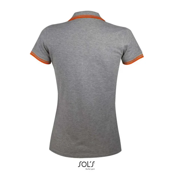 Pasadena WOMEN - POLO SHIRT - SOL'S Grey Melange Orange