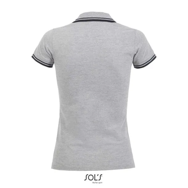 Pasadena WOMEN - POLO SHIRT - SOL'S Grey Melange French Navy