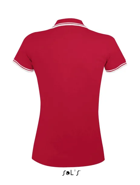 Pasadena WOMEN - POLO SHIRT - SOL'S Red White