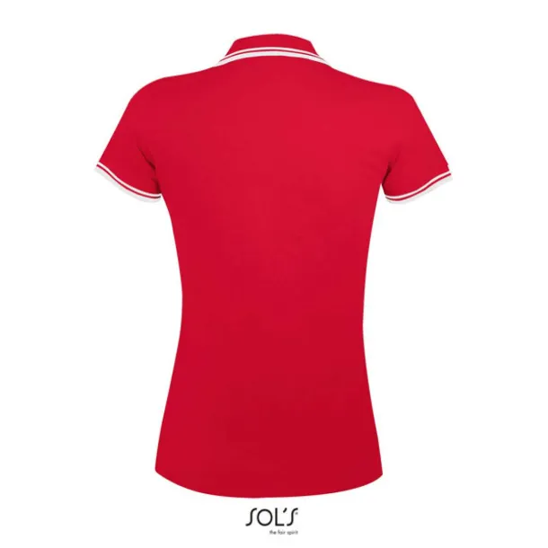 Pasadena WOMEN - POLO SHIRT - SOL'S Red White