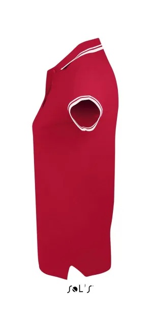 Pasadena Ženska polo majica, 200 g/m2 - SOL'S Crvena Bijela