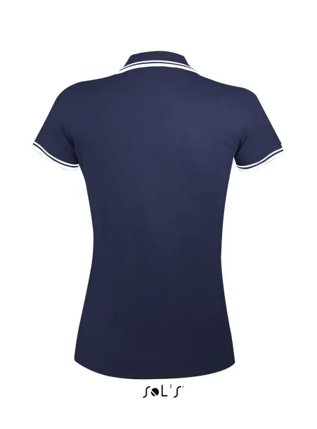 Pasadena Ženska polo majica, 200 g/m2 - SOL'S French Navy Bijela