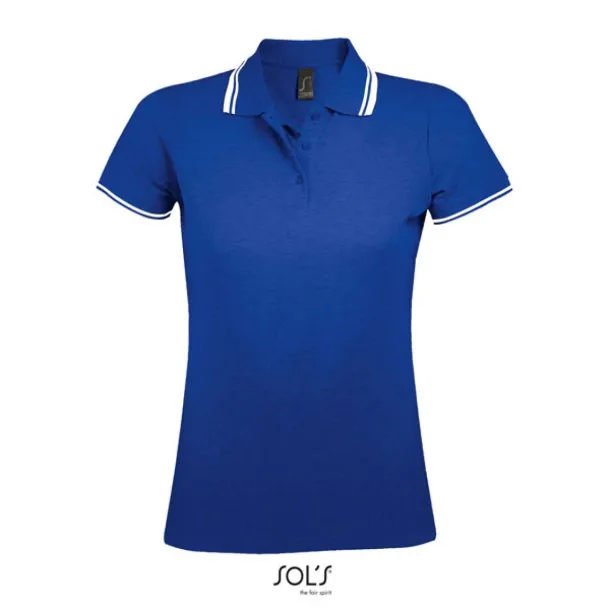 Pasadena Ženska polo majica, 200 g/m2 - SOL'S Kraljevski plava Bijela