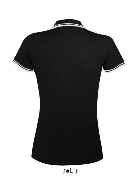 Pasadena Ženska polo majica, 200 g/m2 - SOL'S Crna Bijela