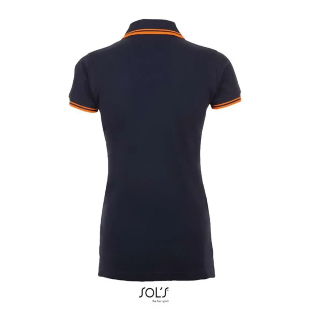 Pasadena WOMEN - POLO SHIRT - SOL'S French Navy Neon Orange