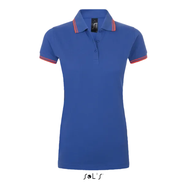 Pasadena Ženska polo majica, 200 g/m2 - SOL'S Kraljevski plava Neon Coral