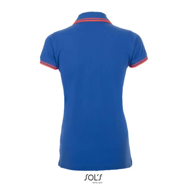 Pasadena Ženska polo majica, 200 g/m2 - SOL'S Kraljevski plava Neon Coral