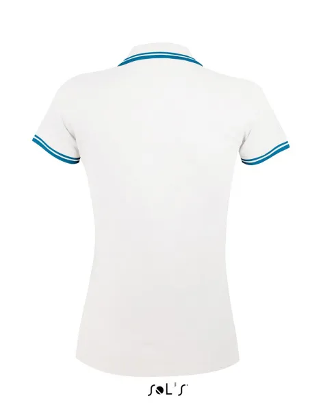 Pasadena WOMEN - POLO SHIRT - SOL'S White Aqua